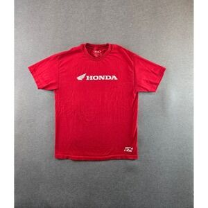Honda Factory Effex T-Shirt Mens Large Red Graphic Logo Short Sleeve‎ Racing Tee